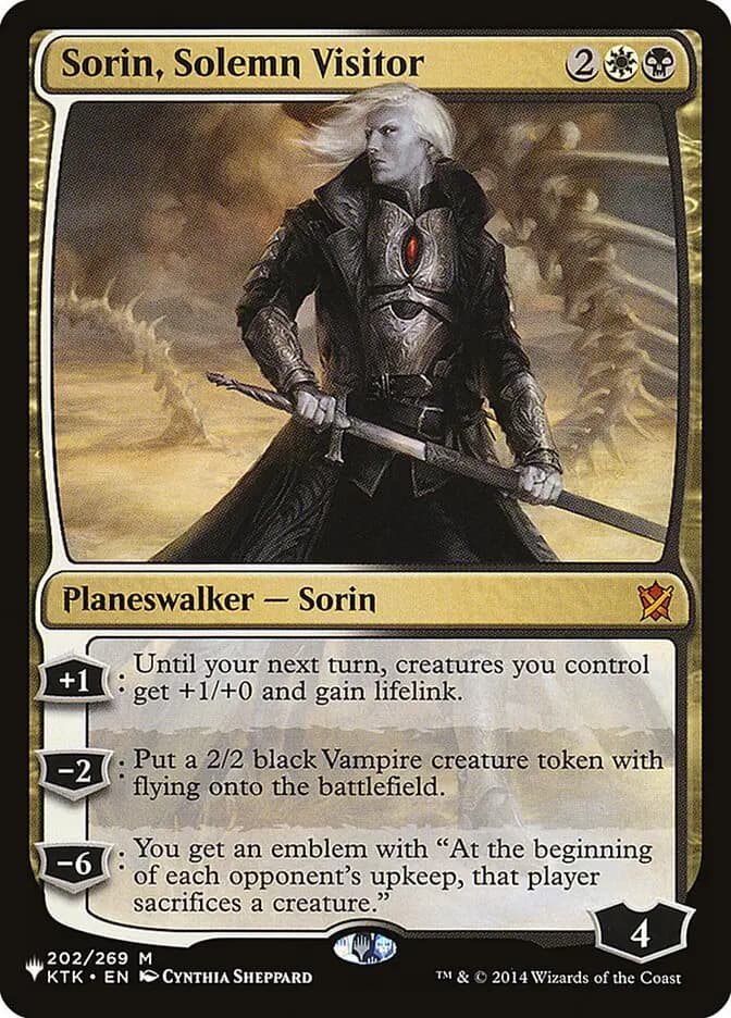 Card image of Sorin, Solemn Visitor