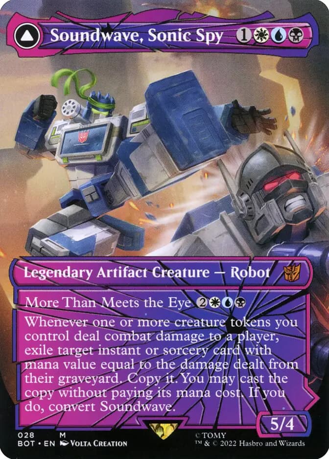 Card image of Soundwave, Sonic Spy / Soundwave, Superior Captain