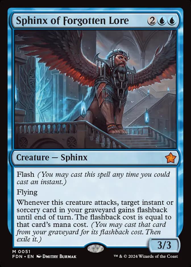 Card image of Sphinx of Forgotten Lore