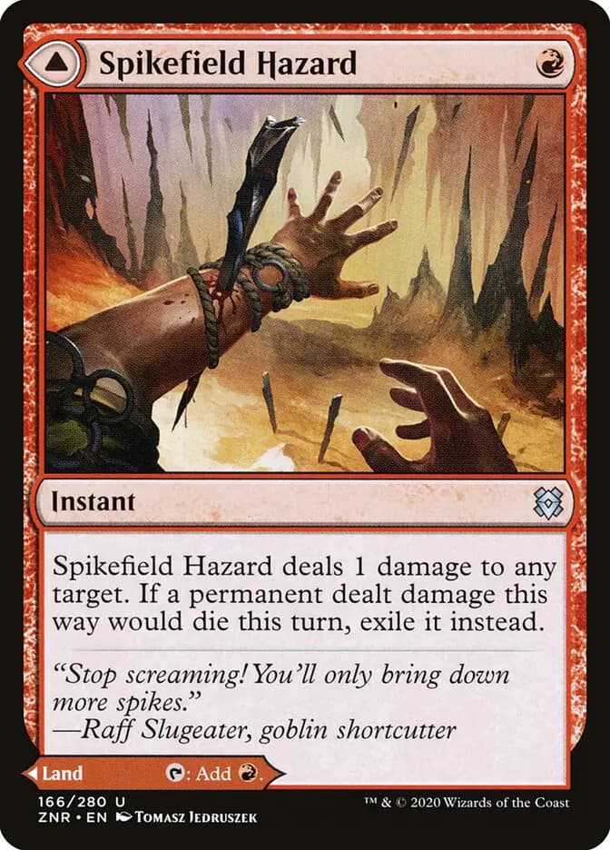 Card image of Spikefield Hazard / Spikefield Cave