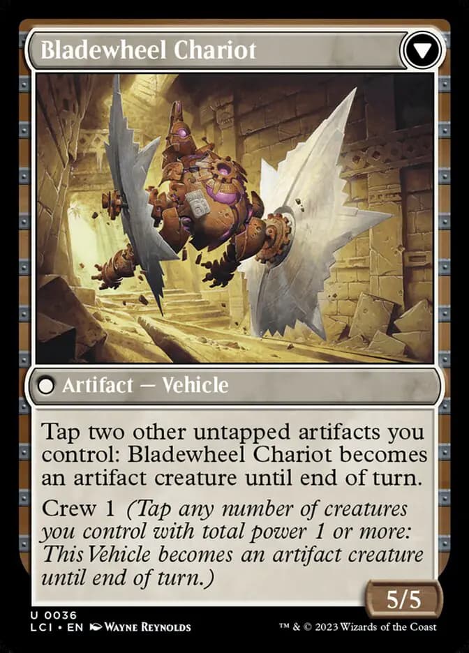 Card image of Spring-Loaded Sawblades / Bladewheel Chariot
