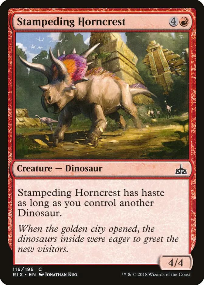 Card image of Stampeding Horncrest