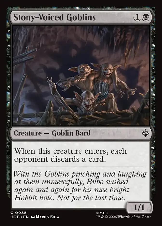 Card image of Stony-Voiced Goblins