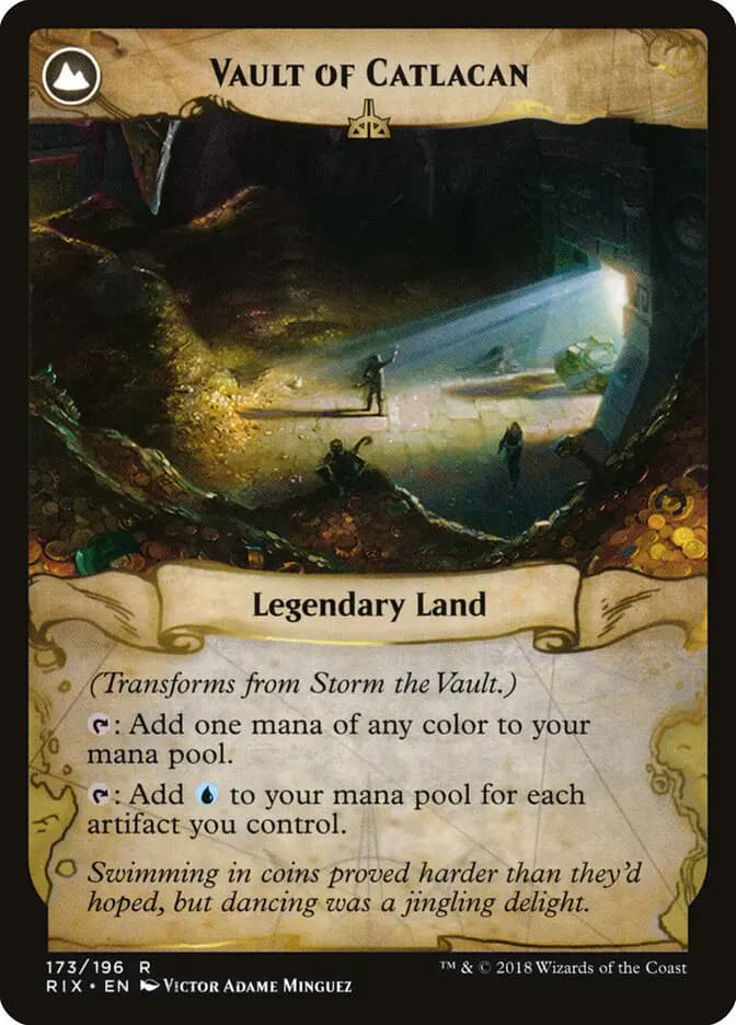 Card image of Storm the Vault / Vault of Catlacan