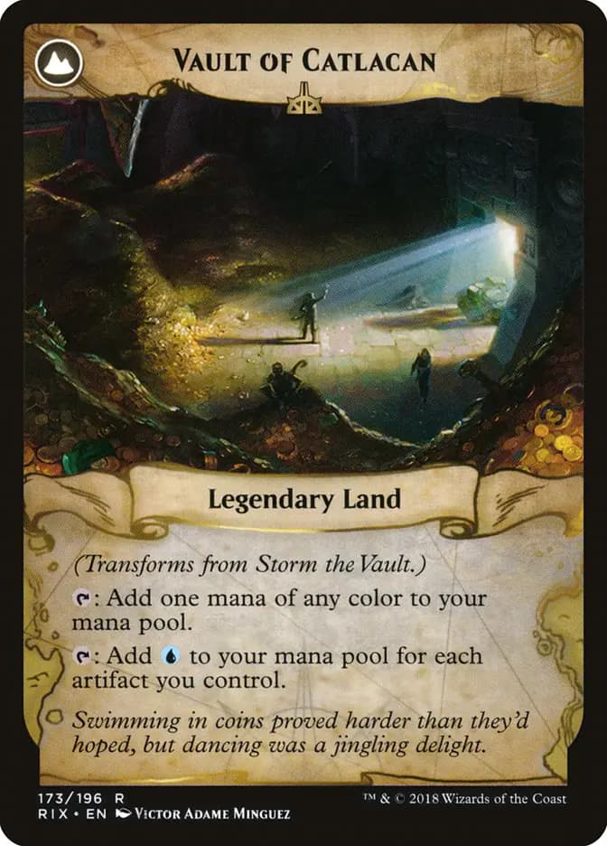 Card image of Storm the Vault / Vault of Catlacan