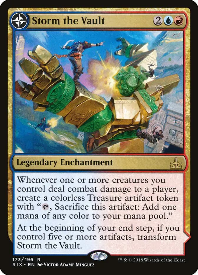Card image of Storm the Vault / Vault of Catlacan