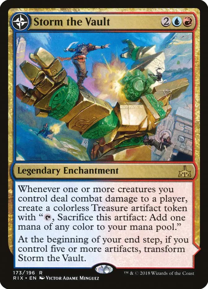 Card image of Storm the Vault / Vault of Catlacan