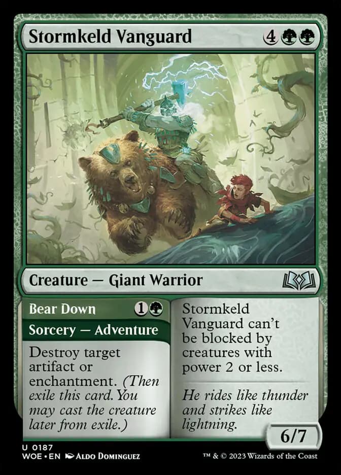Card image of Stormkeld Vanguard / Bear Down