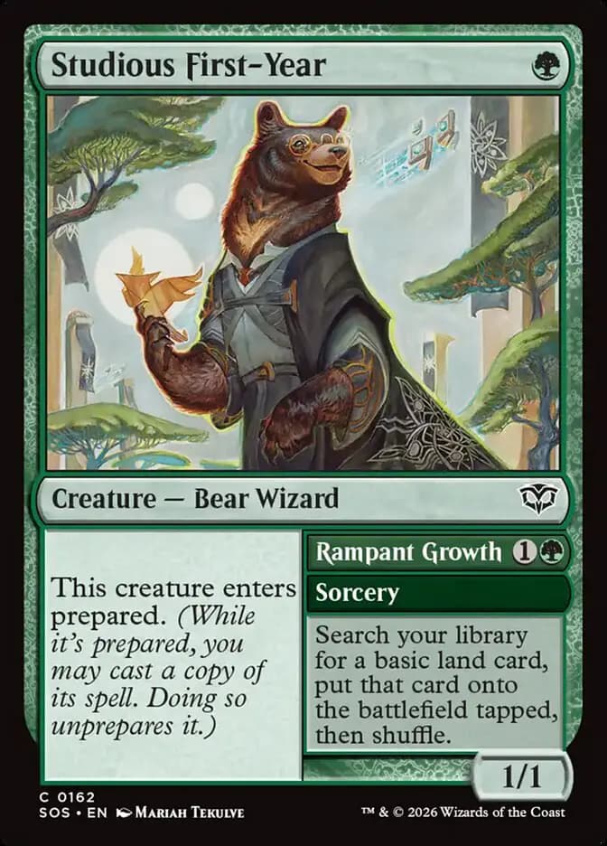Card image of Studious First-Year / Rampant Growth