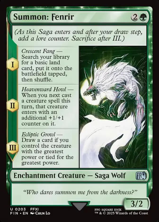 Card image of Summon: Fenrir
