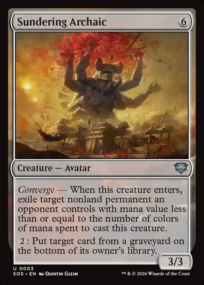 Card image of Sundering Archaic