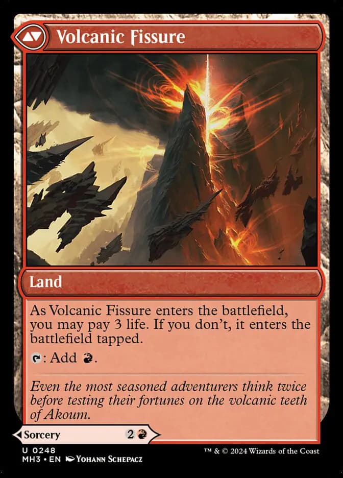 Card image of Sundering Eruption / Volcanic Fissure