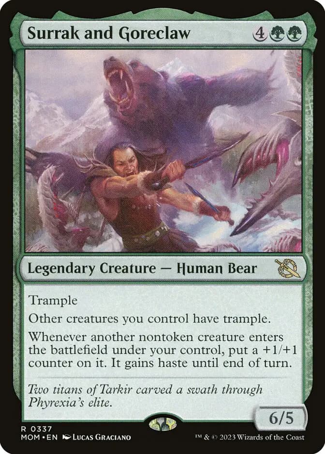 Card image of Surrak and Goreclaw