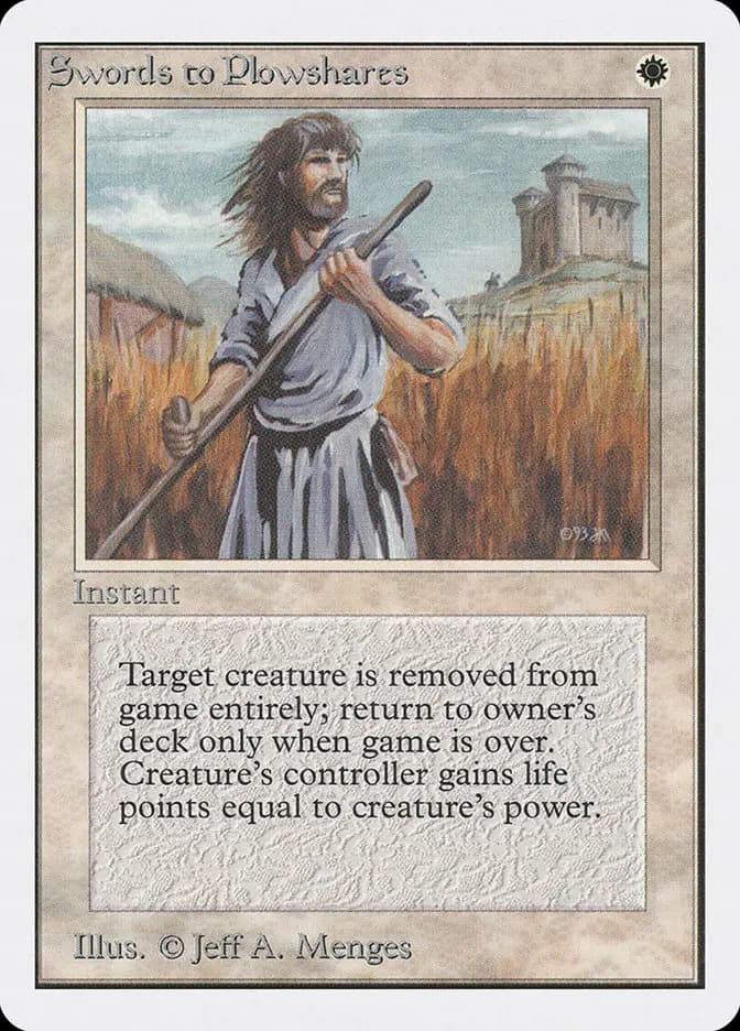 Card image of Swords to Plowshares