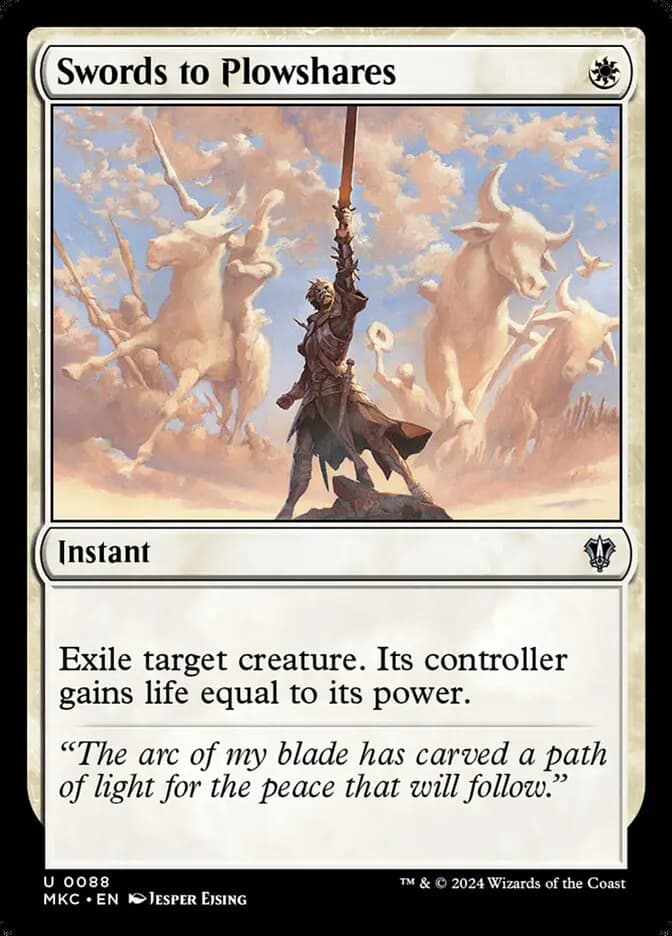 Card image of Swords to Plowshares