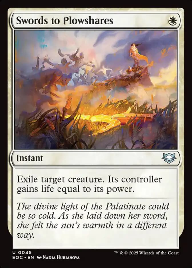 Card image of Swords to Plowshares