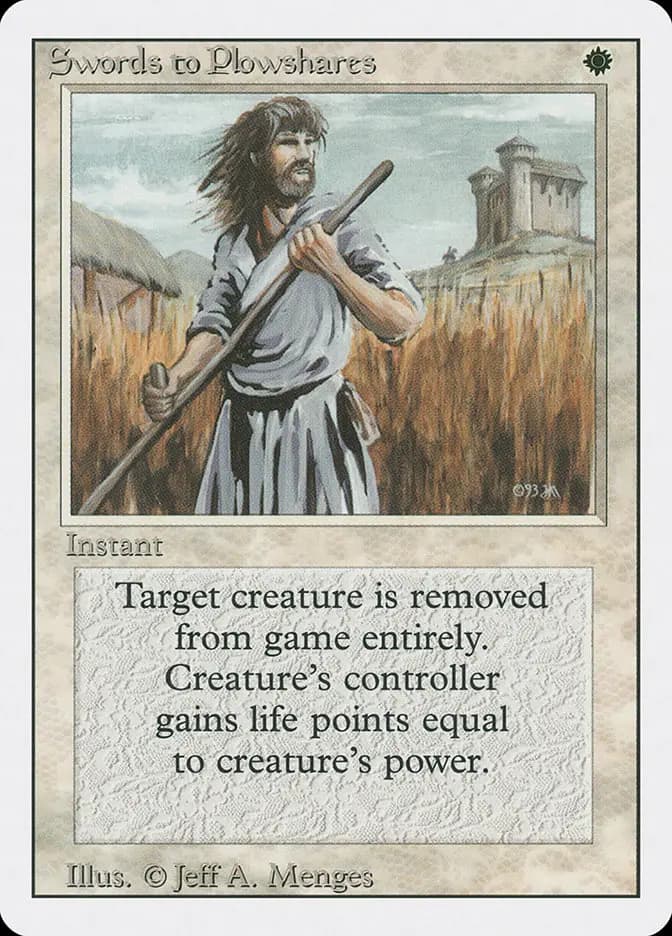Card image of Swords to Plowshares