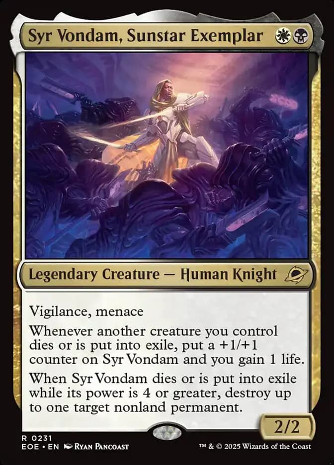 Card image of Syr Vondam, Sunstar Exemplar