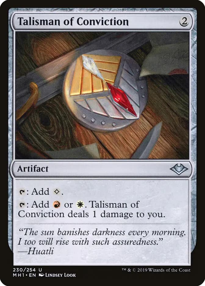 Card image of Talisman of Conviction