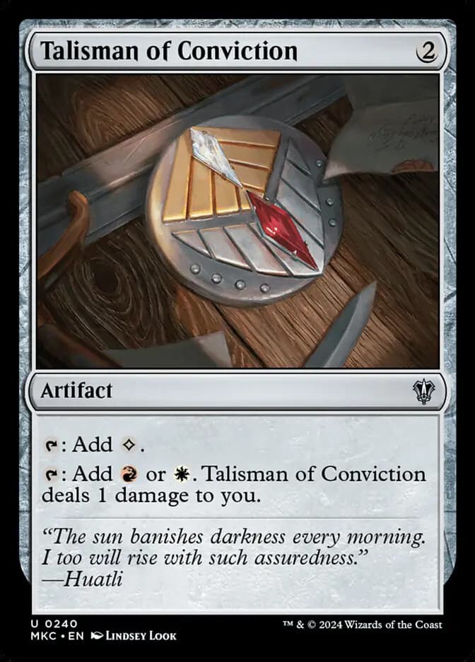 Card image of Talisman of Conviction