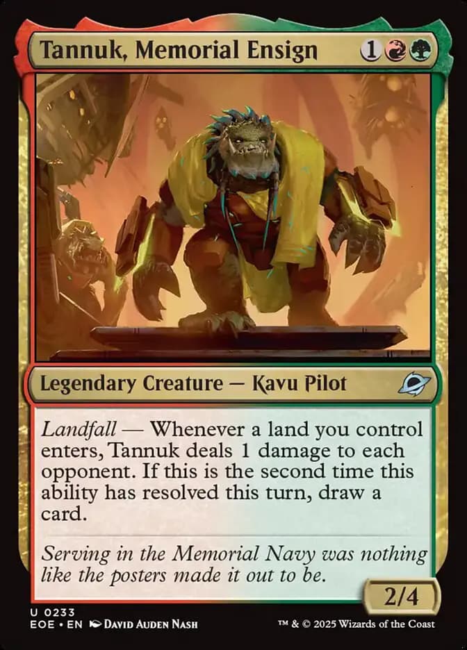 Card image of Tannuk, Memorial Ensign
