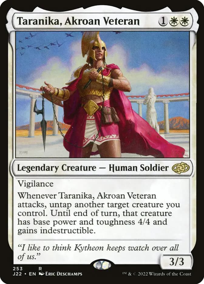 Card image of Taranika, Akroan Veteran