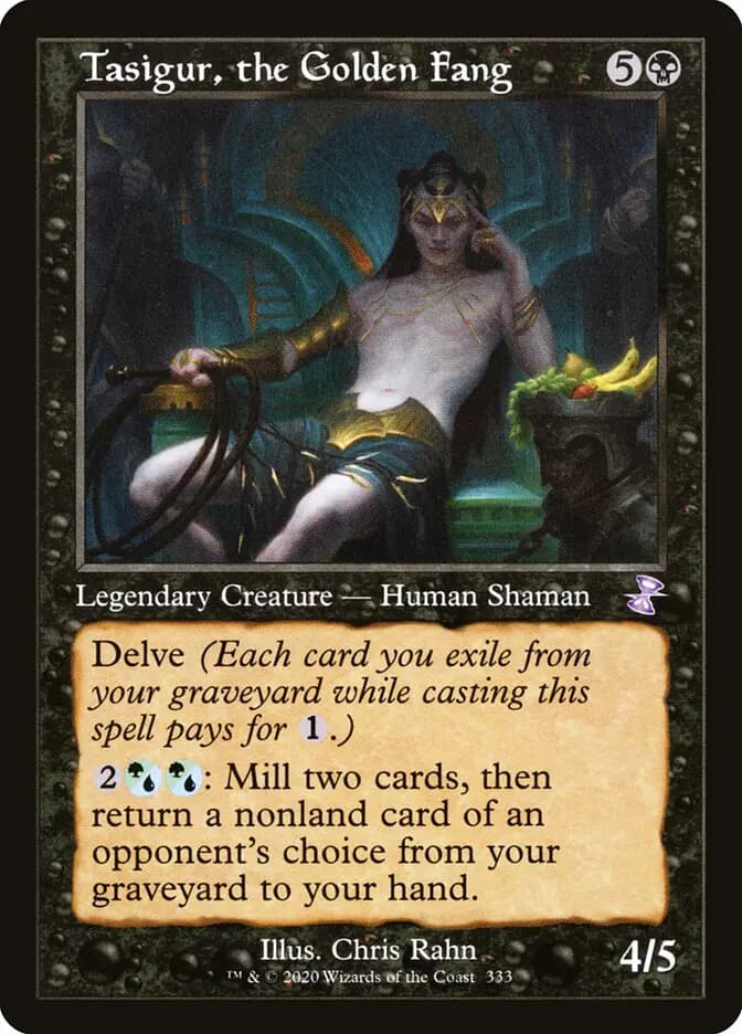 Card image of Tasigur, the Golden Fang