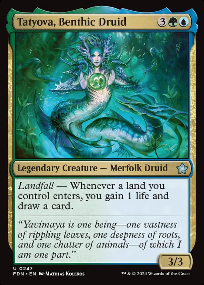 Card image of Tatyova, Benthic Druid