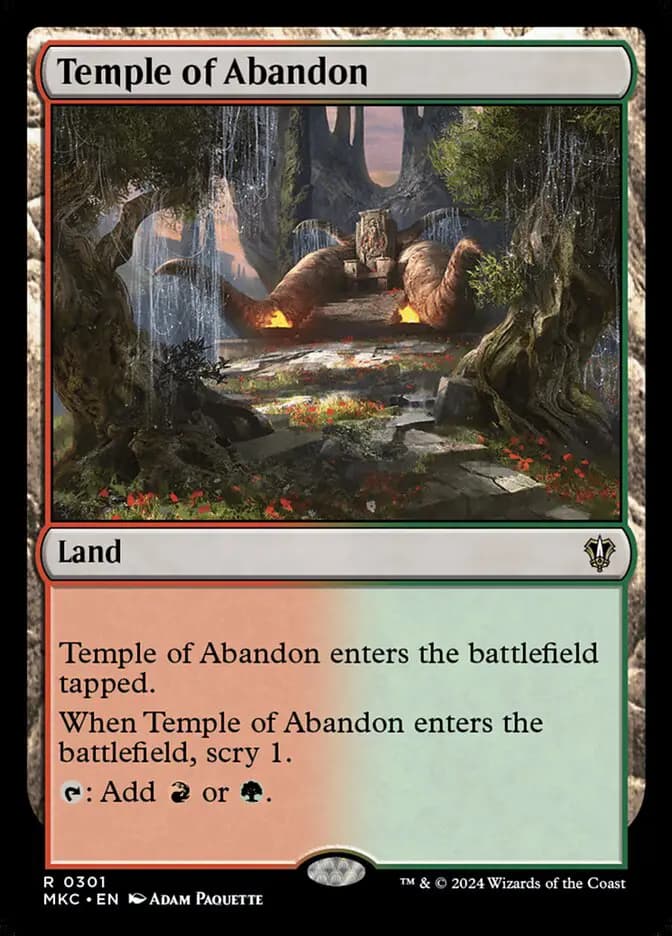 Card image of Temple of Abandon