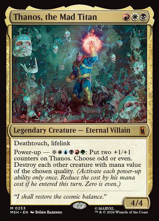 Card image of Thanos, the Mad Titan