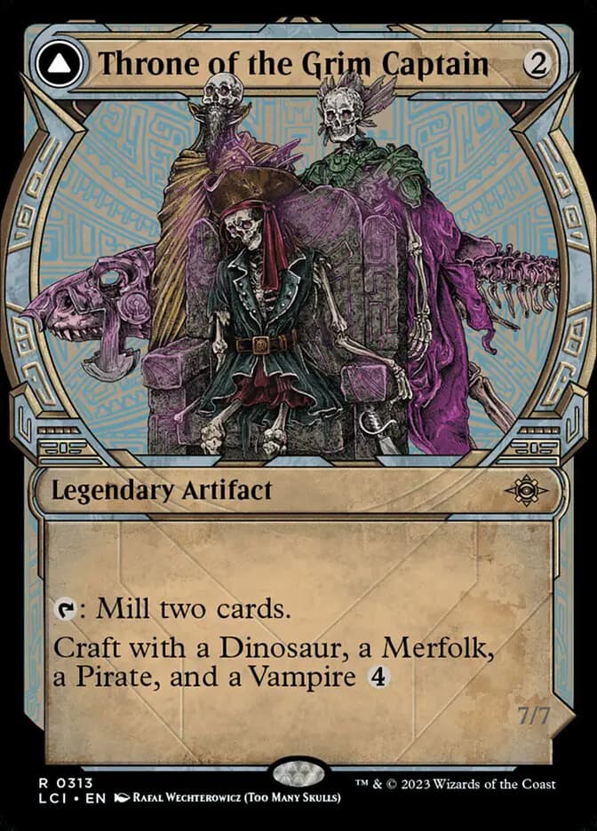 Card image of Throne of the Grim Captain / The Grim Captain