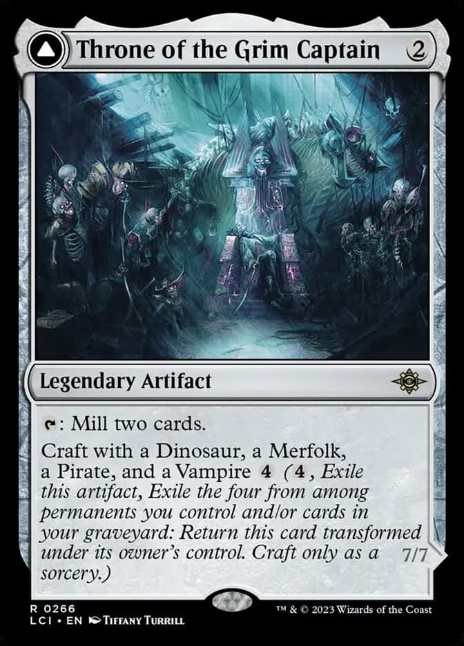 Card image of Throne of the Grim Captain / The Grim Captain