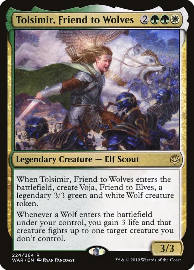 Card image of Tolsimir, Friend to Wolves