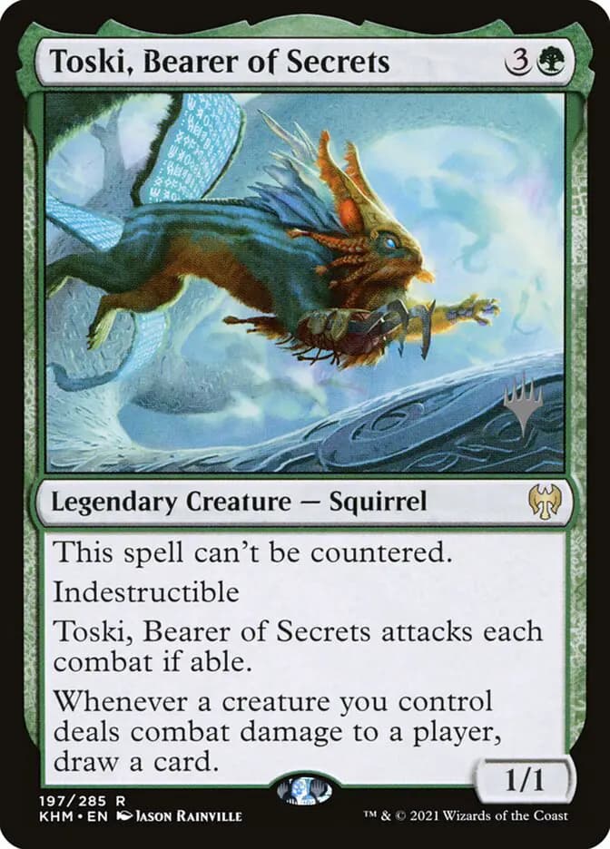 Card image of Toski, Bearer of Secrets