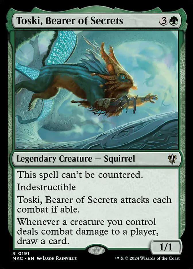 Card image of Toski, Bearer of Secrets