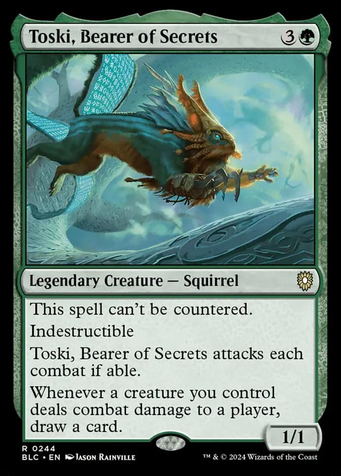 Card image of Toski, Bearer of Secrets