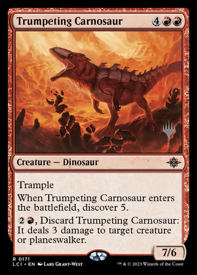 Card image of Trumpeting Carnosaur