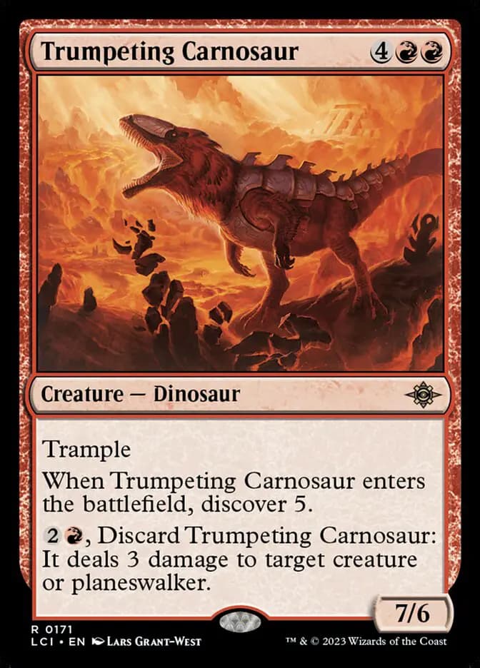 Card image of Trumpeting Carnosaur