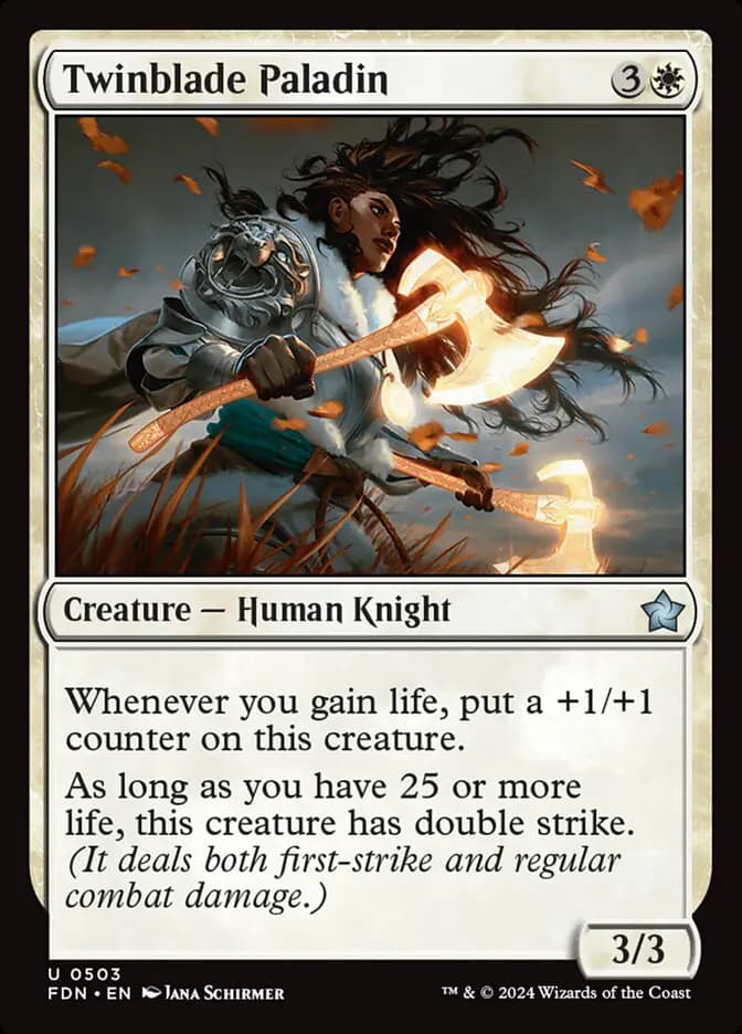 Card image of Twinblade Paladin