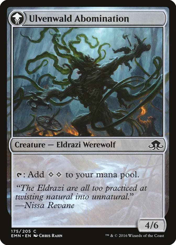 Card image of Ulvenwald Captive / Ulvenwald Abomination