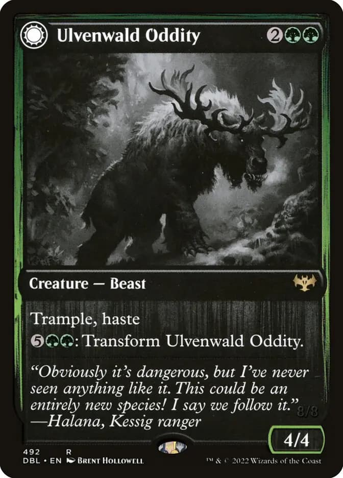 Card image of Ulvenwald Oddity / Ulvenwald Behemoth