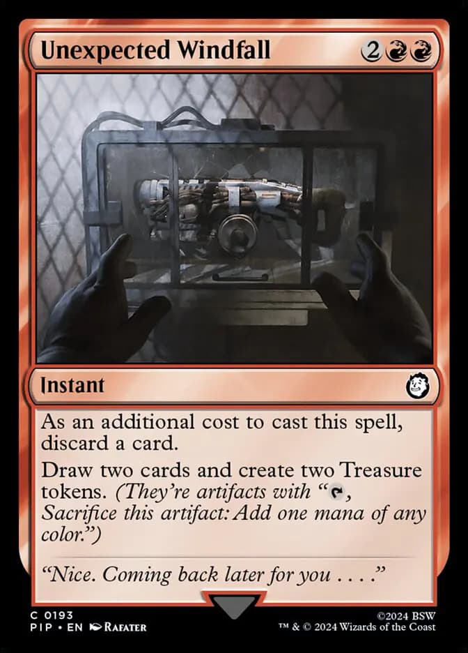 Card image of Unexpected Windfall