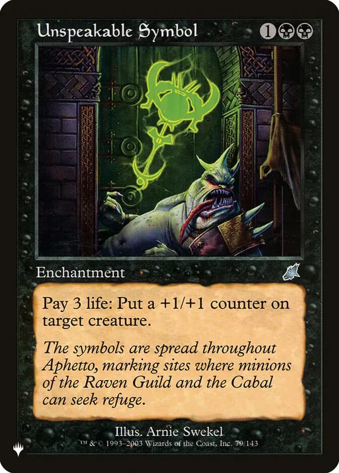 Card image of Unspeakable Symbol