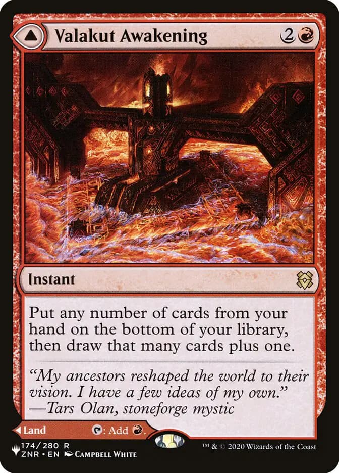 Card image of Valakut Awakening / Valakut Stoneforge