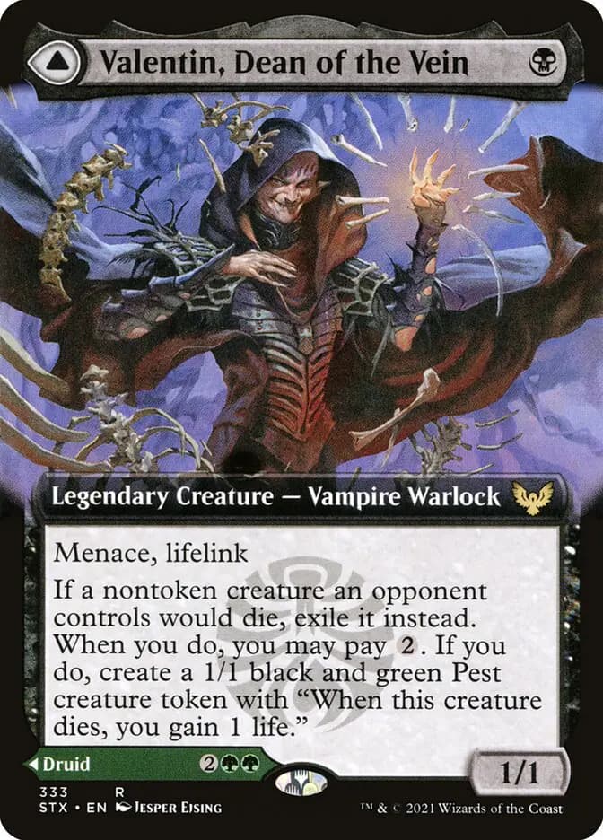 Card image of Valentin, Dean of the Vein / Lisette, Dean of the Root