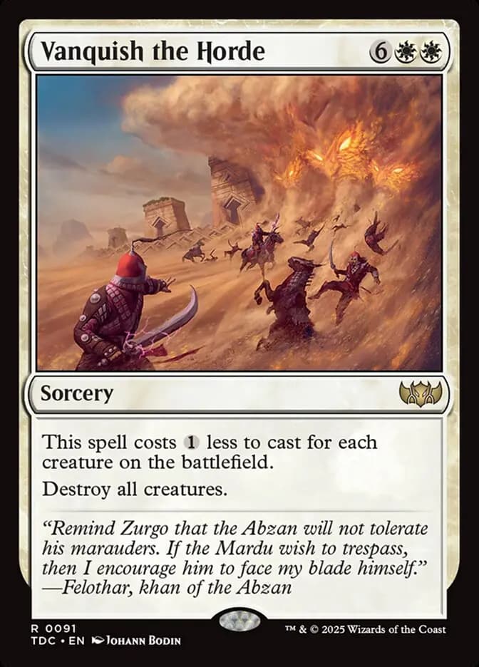 Card image of Vanquish the Horde