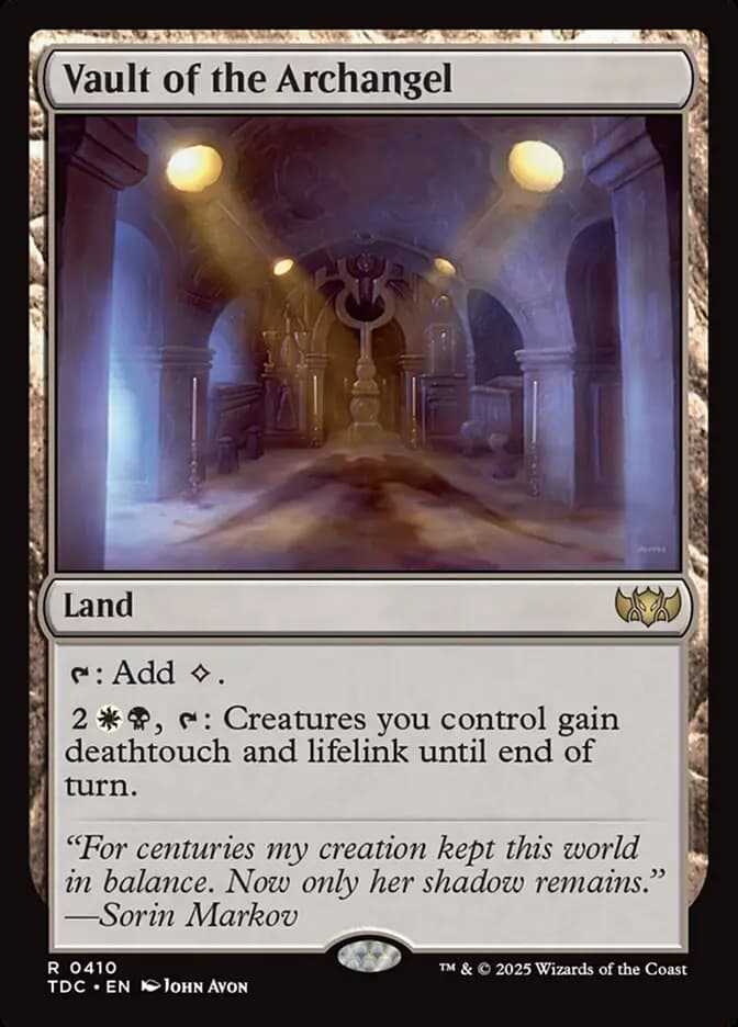 Card image of Vault of the Archangel
