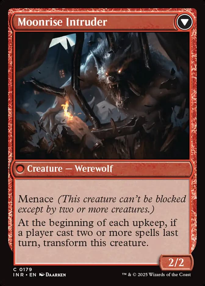 Card image of Village Messenger / Moonrise Intruder