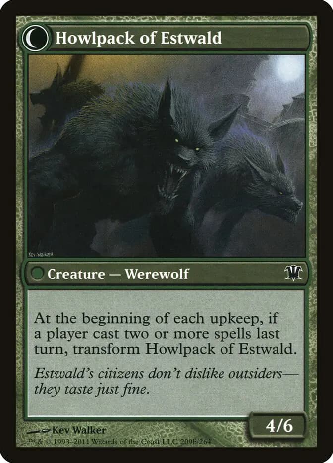 Card image of Villagers of Estwald / Howlpack of Estwald