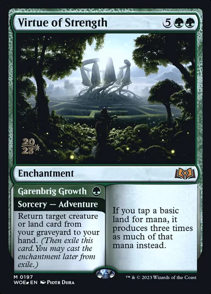 Card image of Virtue of Strength / Garenbrig Growth